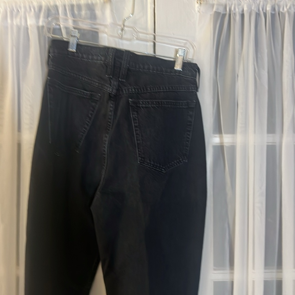 NWT FRAME Le High Wide Crop Jeans Women’s Size 28/14” Waist Inseam 30.5 Black - Picture 8 of 11